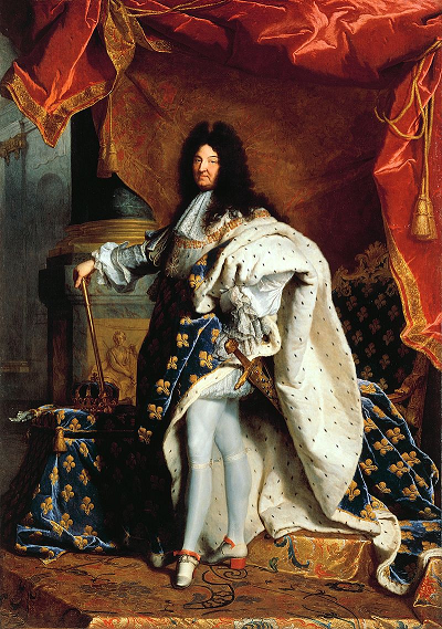 Louis XIV en grand costume royal - à 63 ans - par Hyacinthe Rigaud